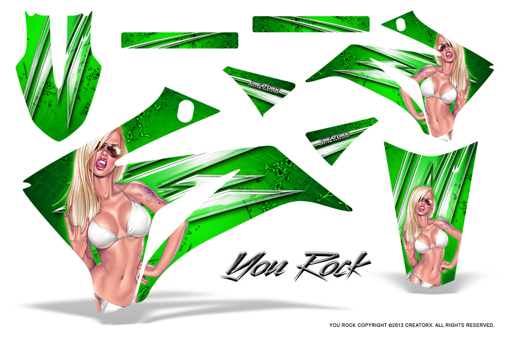 Yamaha TTR 125 08-12 Graphics Kit You Rock Green